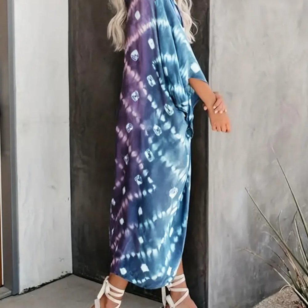 NWT Boutique Indigo Blue Moon Tie Dye Kimono - Picture 4 of 15